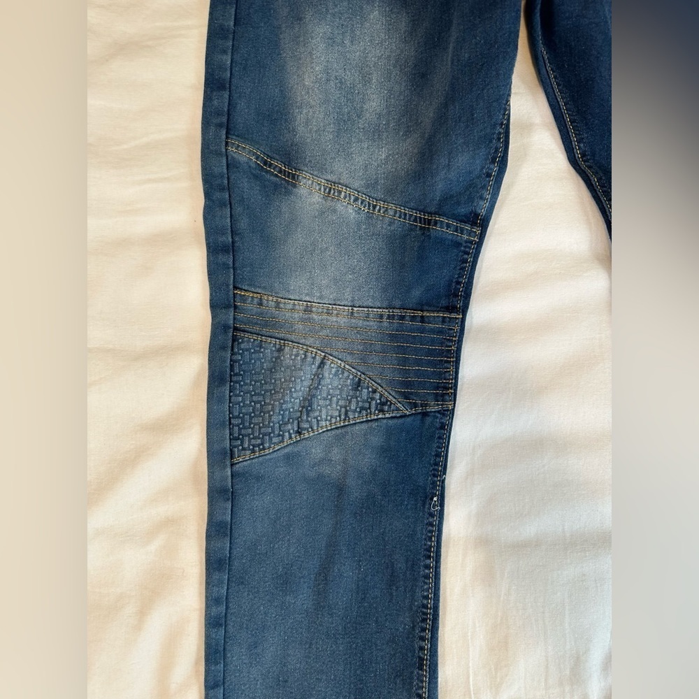 Phat Farm Skinny Stretch Detail On Knee Jeans Mens 36x30 - Picture 12 of 15